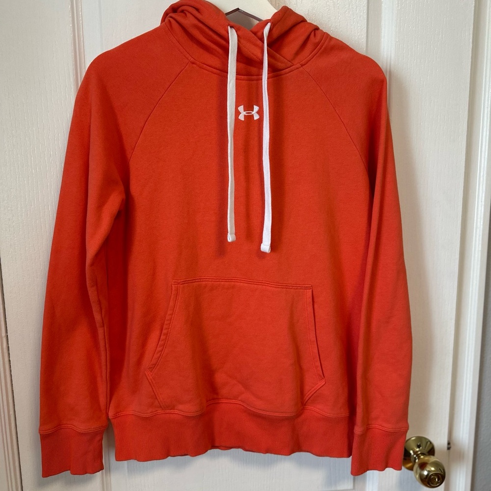 Under Armour Orange Sweater Classic Pullover Style